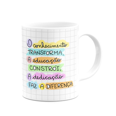 Caneca O Conhecimento Transforma com Foto - Mai Personalizados