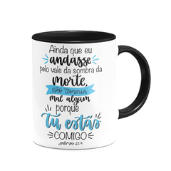 Caneca Evangélica Jesus Leão De Judá - Yeshua - Salmo 23:4 - Colors - Mai Personalizados