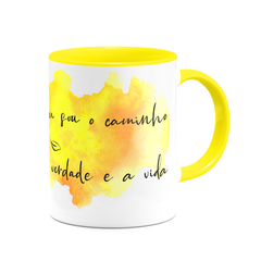 Caneca Yeshua - Eu Sou o Caminho a Verdade e a Vida - Colors - Mai Personalizados