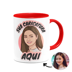 Caneca Colors com Foto Caricatura e Nome - loja online