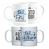 Kit Caneca de Cerâmica e Plástica Tal Pal Tal Filho com Foto