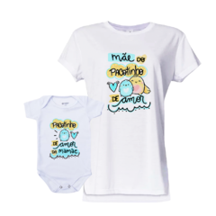 T-Shirt + Body Tal Mãe Tal Filho Pacotinho de Amor - comprar online