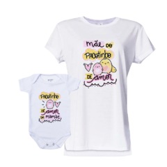 T-Shirt + Body Tal Mãe Tal Filha Pacotinho de Amor - comprar online