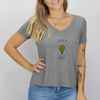 Camiseta Gola V Mescla Feminina