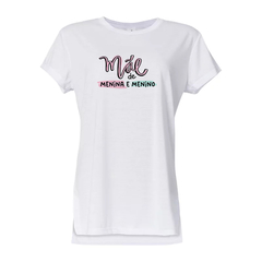 T-Shirt Branca Mãe de Menino(s)/Menina(s) - loja online