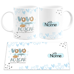 Caneca Vovó Vovô Nonna Nonna Oma Opa Personalizada com Nome