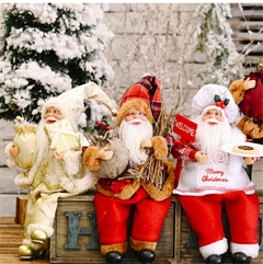 Decorações de Natal para casa Bonecas de Natal Decoração da árvore de Natal Elk Santa Boneco de neve para decoração de ano novo Navidad Chrismas Santa