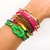 PULSEIRA VINIL COLORIDO COM CRISTAIS - comprar online