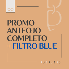 Promo Anteojo Completo + Filtro Blue
