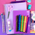 Kit Papelaria Tons de Roxo Lilas Escolar Neon Pastel Material Escolar Caderno La na internet