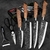 Conjunto 6 pçs Chef Slicer Nakiri Estojo de facas e ferramentas de cozinha em aço inoxidável