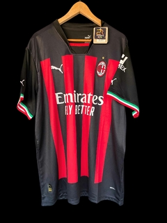 Milan Home 22/23 Masculina - Preto+Vermelho