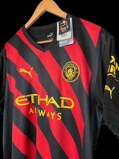 Manchester City Away 22/23 Masculina - Preto+Vermelho - comprar online