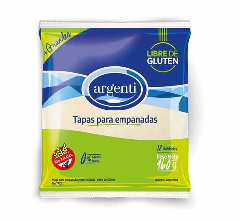 Tapas para empanadas sin gluten ARGENTI - 12 u.