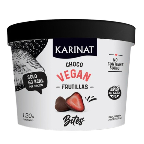Frutilla bañada en chocolate vegano BITES KARINAT - 120gr