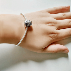 Berloque para bracelete feito em prata Coruja - comprar online
