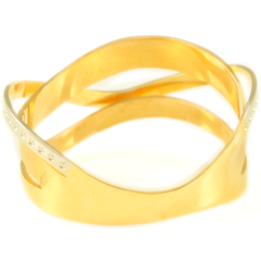 Anel feito com Ouro 18K e detalhes em Ouro Branco ( ródio ) - comprar online