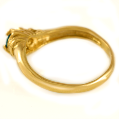 Anel Safira Azul e Diamantes feito com Ouro 18K - comprar online