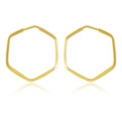 Argola Pentagonal feita com Ouro 18K - comprar online