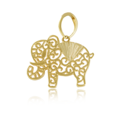 Pingente Elefante Feito com Ouro 18K