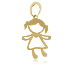 Pingente Boneca em Ouro 18K