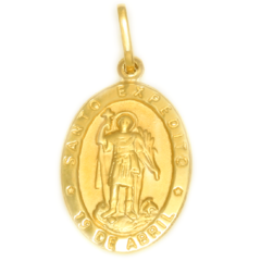 Medalha de Santo Expedito feita com Ouro 18K