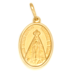 Medalha Nossa Senhora Aparecida feita com Ouro 18K