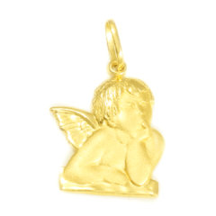 Pingente Anjo Pensador feito com Ouro 18K