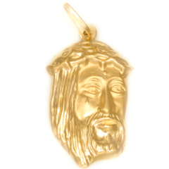 Pingente Face de Cristo feita com Ouro 18K