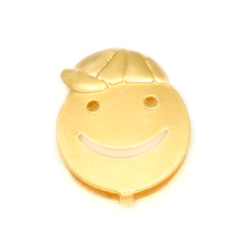 Pingente smiley Bonequinho feita em Ouro 18K