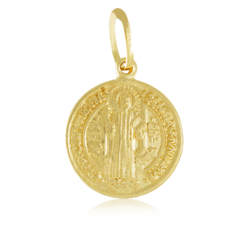 Medalha de São Bento feita com Ouro 18K