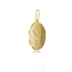 Medalha Virgem Maria feita em ouro 18K