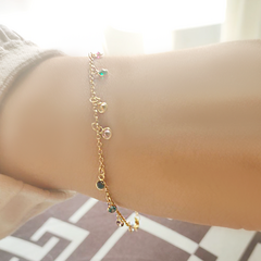 Pulseira Feminina Arco-íris feita com ouro 18K - comprar online