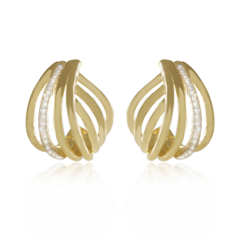 Brinco Concha folheado a ouro 18K