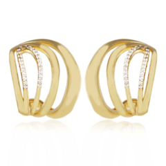 Brinco Concha folheado a ouro 18K