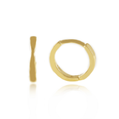 Argola lisa folheada a ouro 18k