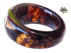 Anillo De Ámbar Auténtico Paisajes Musgo #8.5 (M6) - comprar en línea