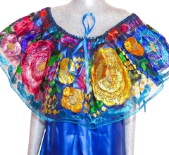 Blusa Chiapaneca Azul Rey #003 (XL)