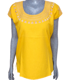 Blusa Mod007 Amarilla/Beige (S) - comprar en línea