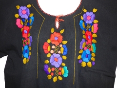 Blusa Mod027 Negra/Multicolor #005 (2XL) - Chiapas Mágico