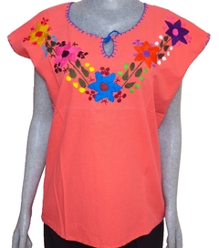 Blusa Mod028 Coral/Multicolor (M) - comprar en línea