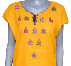 Blusa Mod048 Amarillo/Mariposas (L)