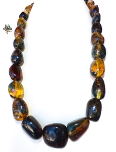 Collar Ámbar Auténtico & Plata Ley (AMB6)