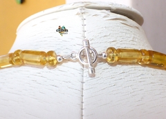 Collar con Tubos y Donas de Ámbar & Plata Ley (52 CM) en internet