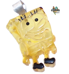 Dije De Ámbar Auténtico Y Plata Laminada "Bob Esponja" - comprar en línea