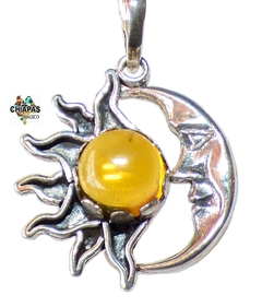 Dije Eclipse De Ámbar & Plata Ley (FL5)