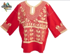Blusa Milpa Roja/Beige (XL) - comprar en línea