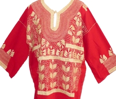 Blusa Milpa Roja/Beige (XL)