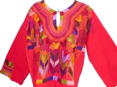 Blusa Milpa #001 Roja/Multicolor (XL)