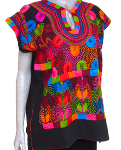 Blusa Milpa Negra/Multicolor #001 (L) - comprar en línea